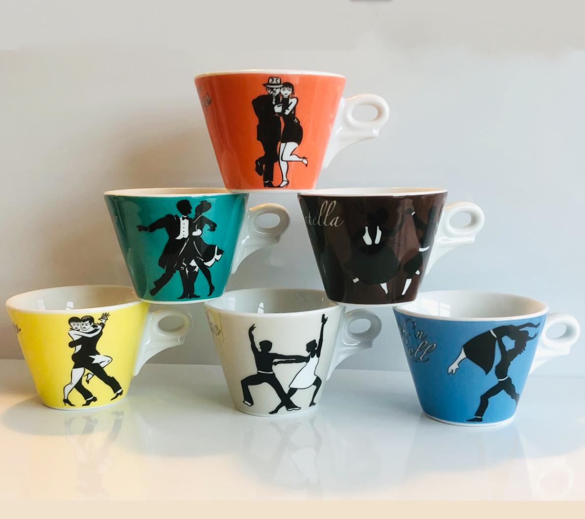 "RITMO ESPRESSO" Cappuccino Cups Collection Set